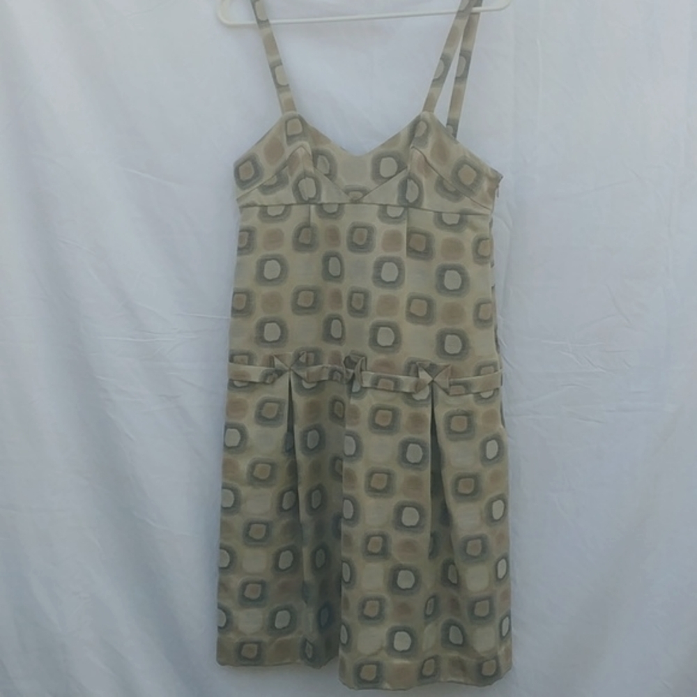 LUCA LUCA ITALY wool and cotton tapestry silk-lined dress size 2
